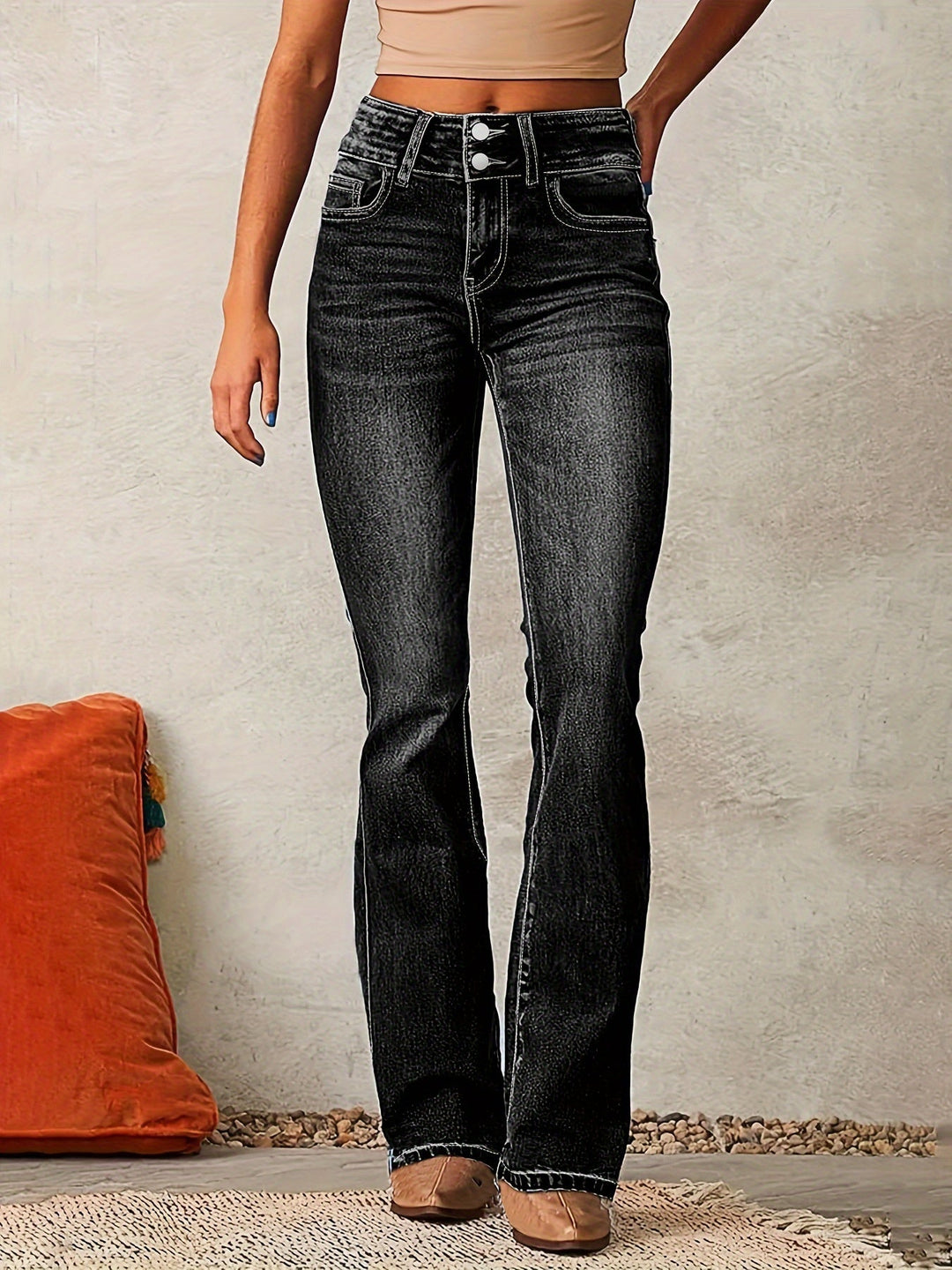 Eleanor | Trendy High-Waisted Flared Jeans