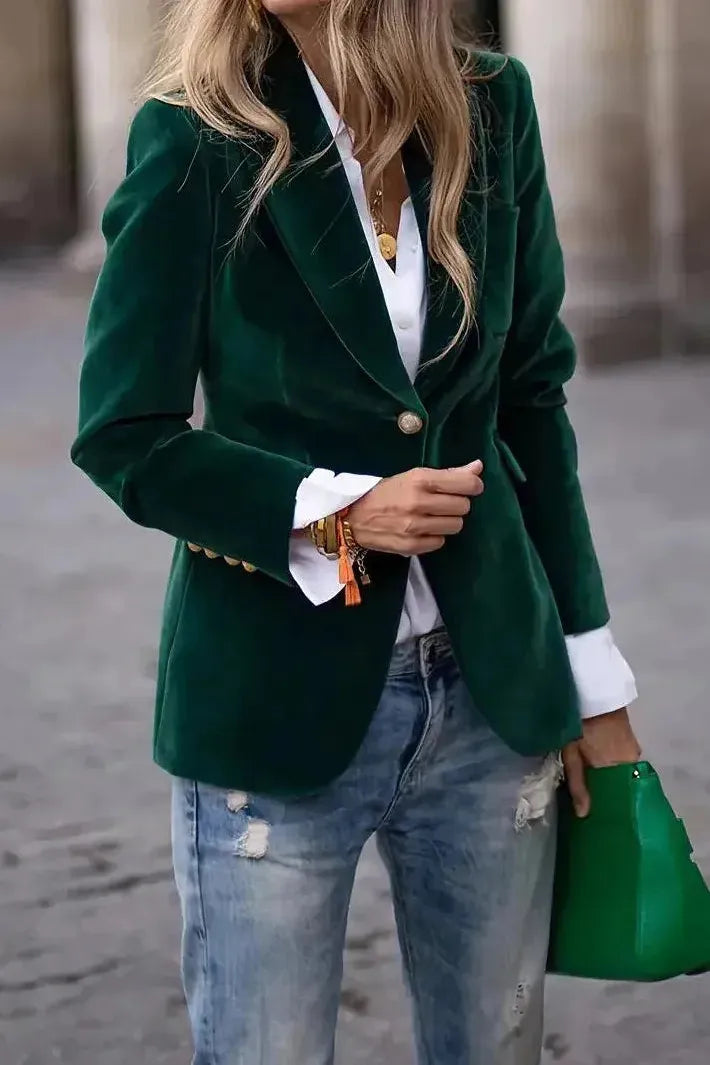 Romina | Velvet Luxe Statement Blazer