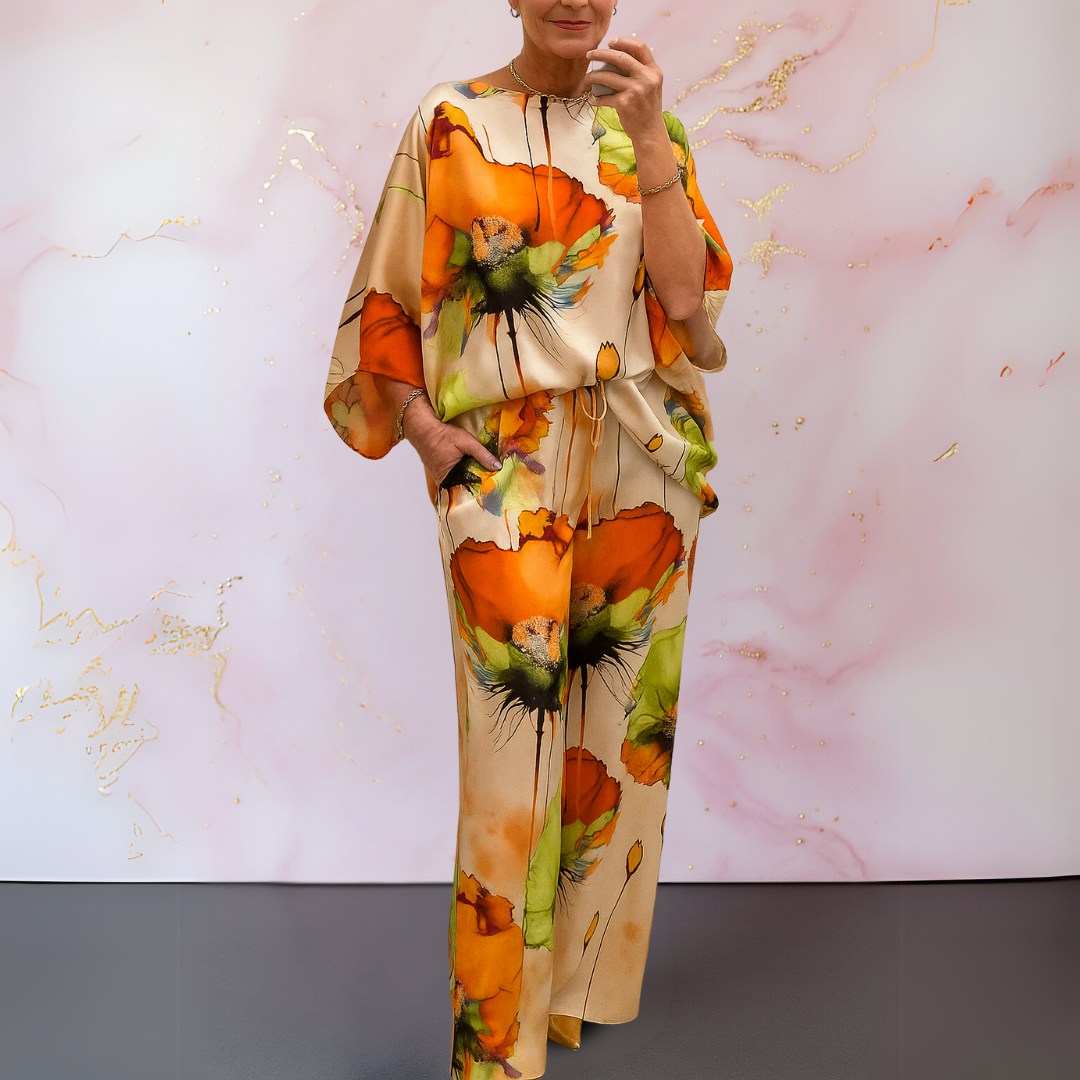 Maelora™ | Two-piece satin set for women
