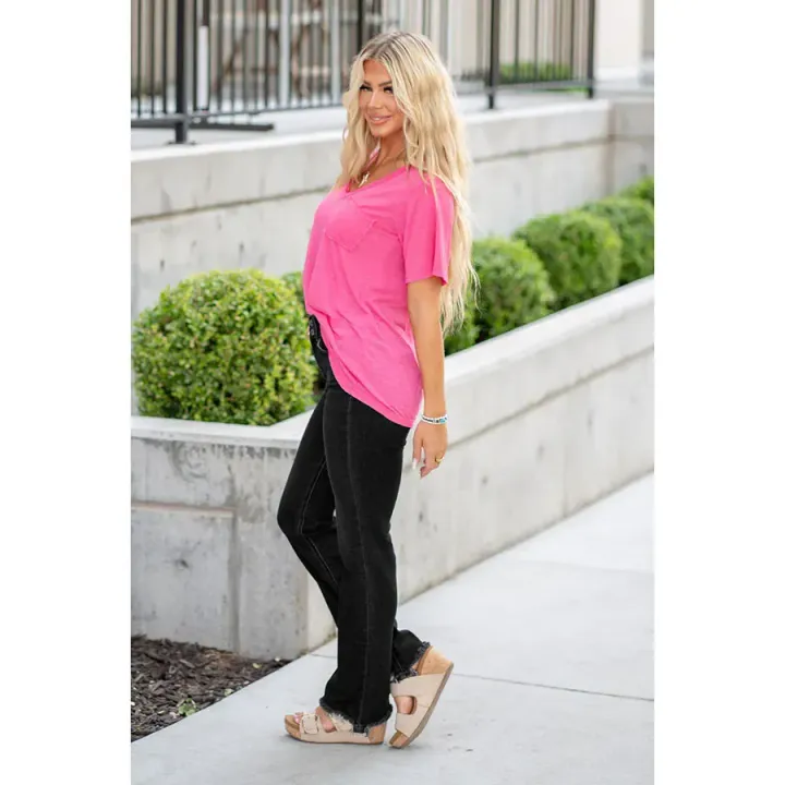 Jhana™ | High Rise Frayed Hem Non Distressed Bootcut Jeans