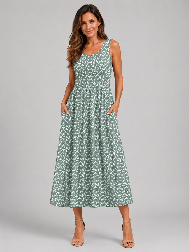 Franziska | Boho Halter Neck Midi Dress