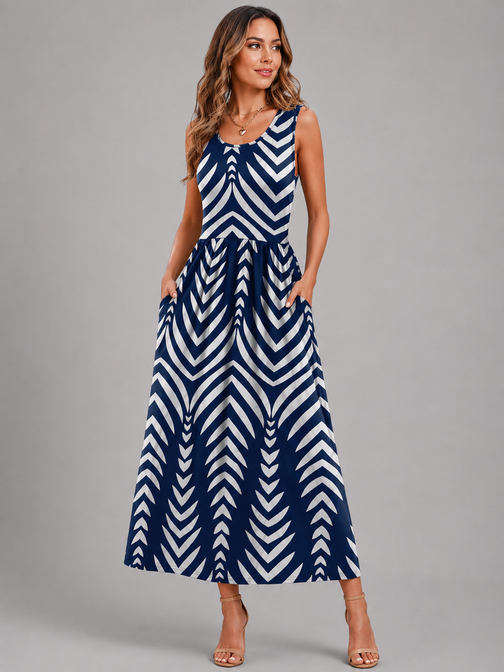 Franziska | Boho Halter Neck Midi Dress