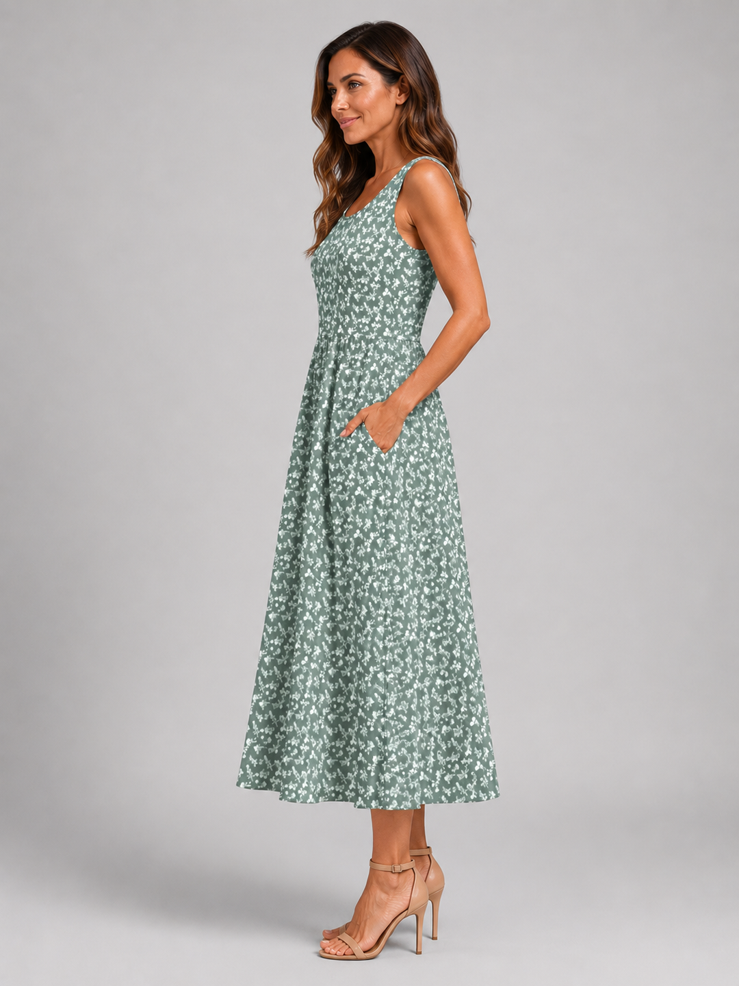 Franziska | Boho Halter Neck Midi Dress