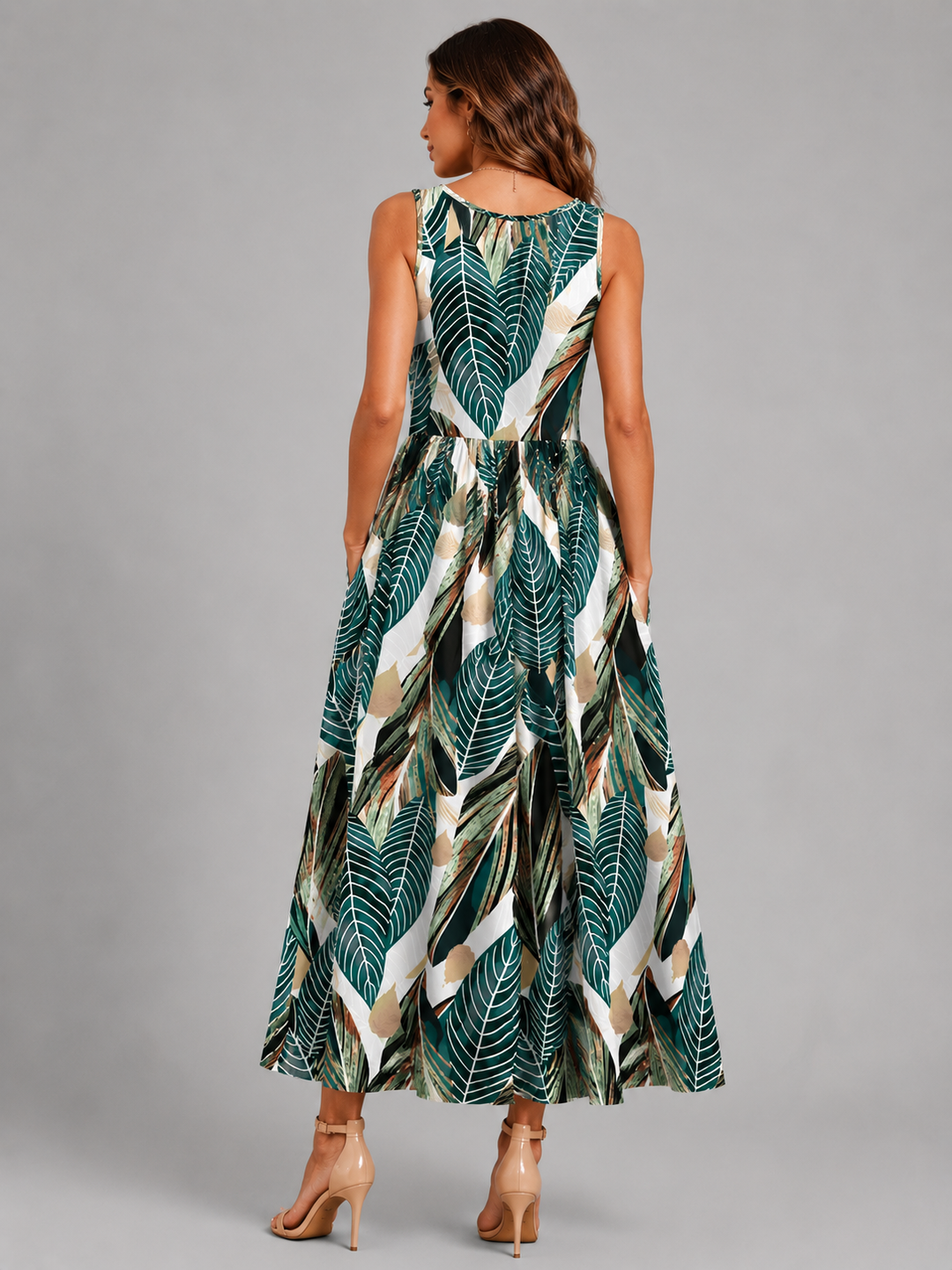 Franziska | Boho Halter Neck Midi Dress