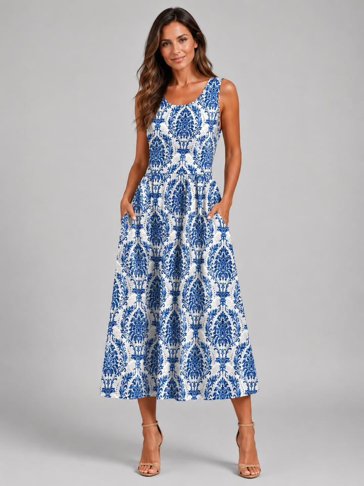 Franziska | Boho Halter Neck Midi Dress
