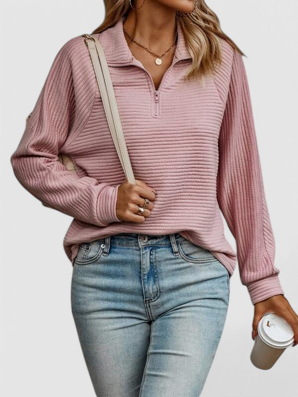 Tui | Textured Quarter-Zip Pullover