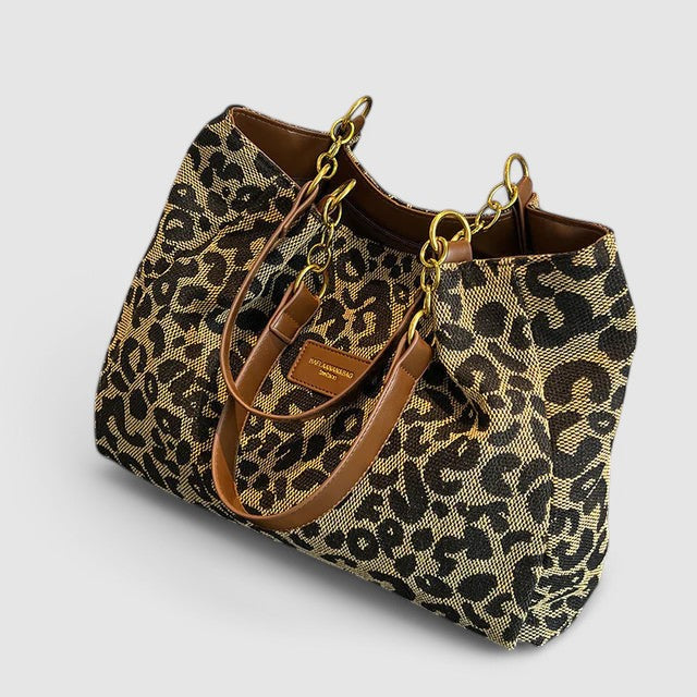 Aria | Leopard Canvas Tote