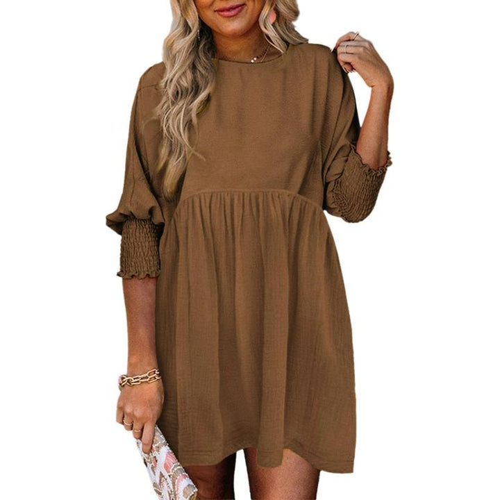 Shamara | Casual Crew Neck Loose Fit Mini Dress