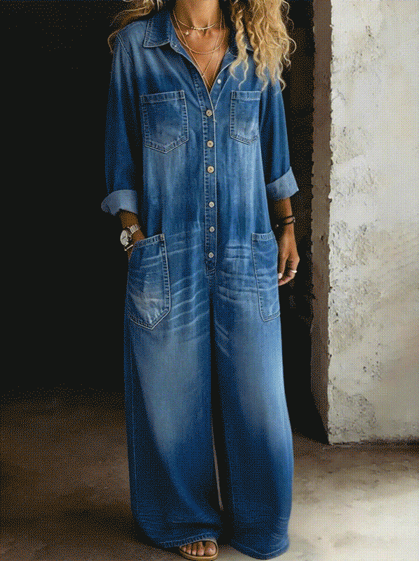 Lena | Soft Everyday Denim Jumpsuit