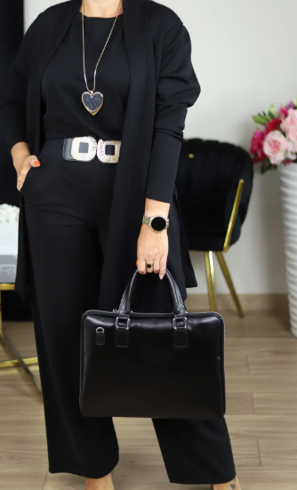 Mazie | Elegant Long Cardigan & Top & Pants 3-Piece Set