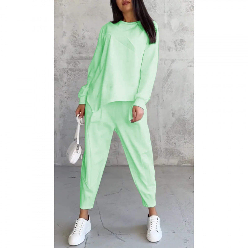 Claire | Long Sleeve Asymmetrical Hem Lounge Set