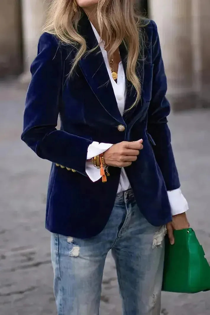 Romina | Velvet Luxe Statement Blazer
