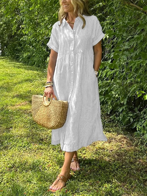 Nimpha | Striped Button-Up Shirt