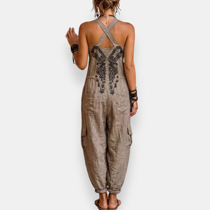Erminilde | Bohemian Embroidered Jumpsuit