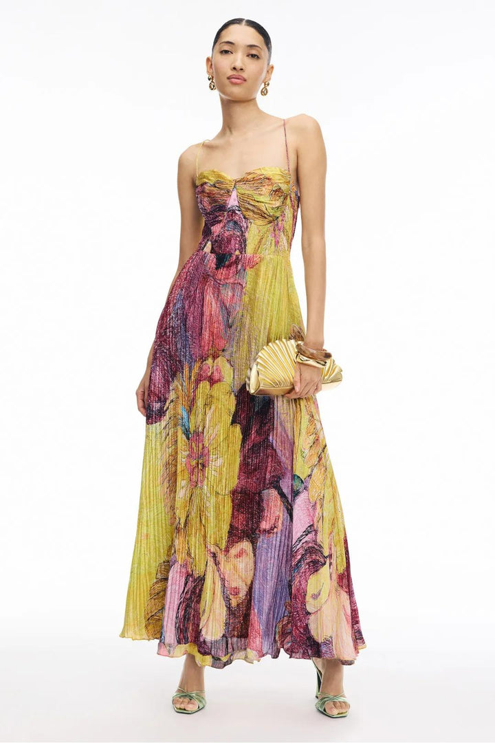 Jonalyn | Multicolored Ikat Print Maxi Dress
