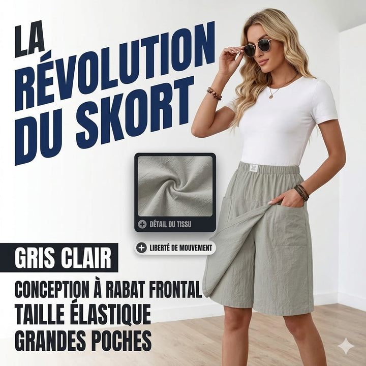 Libertine™ - Elastic Waist Skort with Pockets for Active Freedom