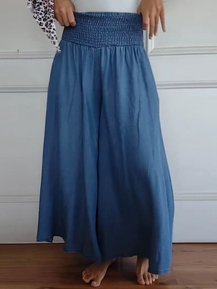 Maurene | Cotton Wide-Leg Pants