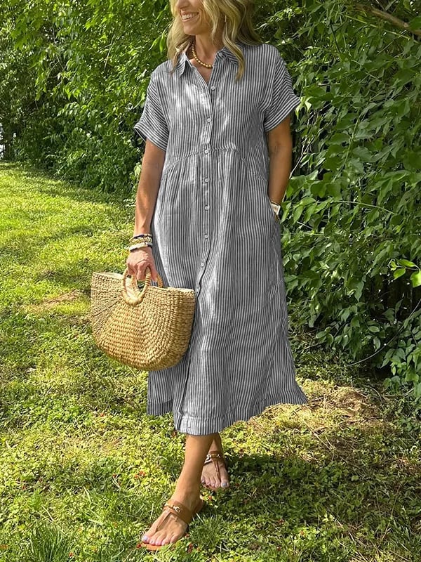 Nimpha | Striped Button-Up Shirt