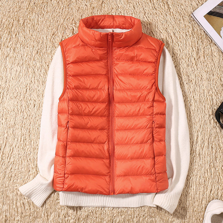 Denise | Waterproof Vest with White Duck Down