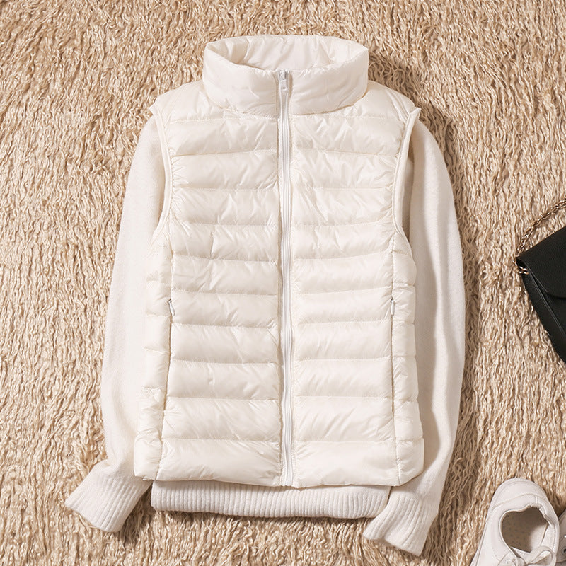 Denise | Waterproof Vest with White Duck Down