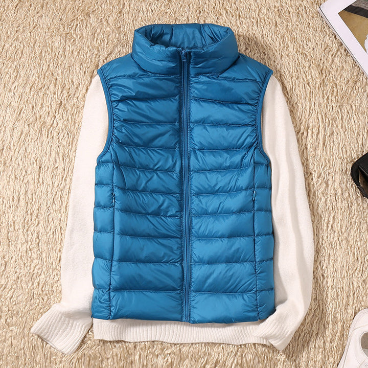 Denise | Waterproof Vest with White Duck Down