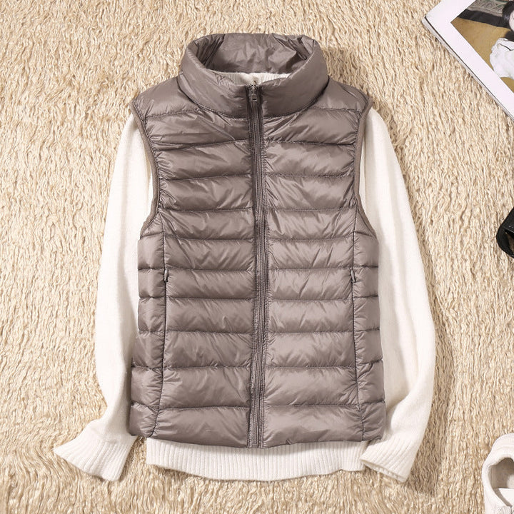 Denise | Waterproof Vest with White Duck Down