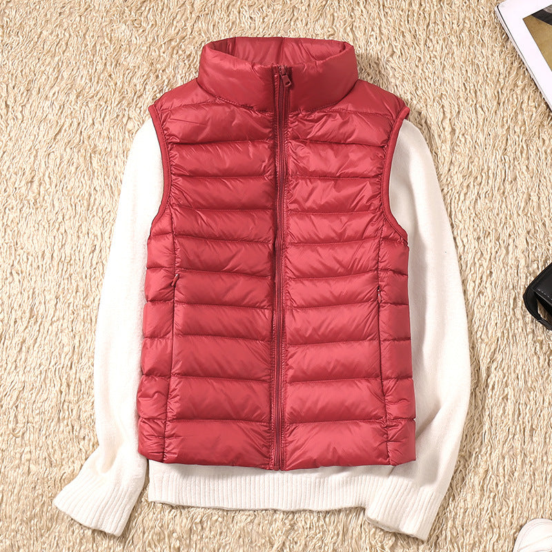 Denise | Waterproof Vest with White Duck Down