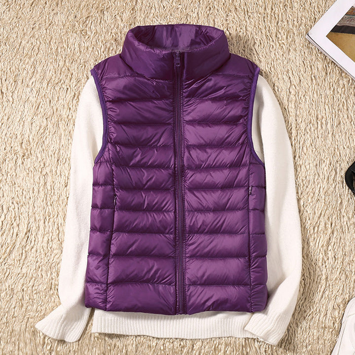 Denise | Waterproof Vest with White Duck Down