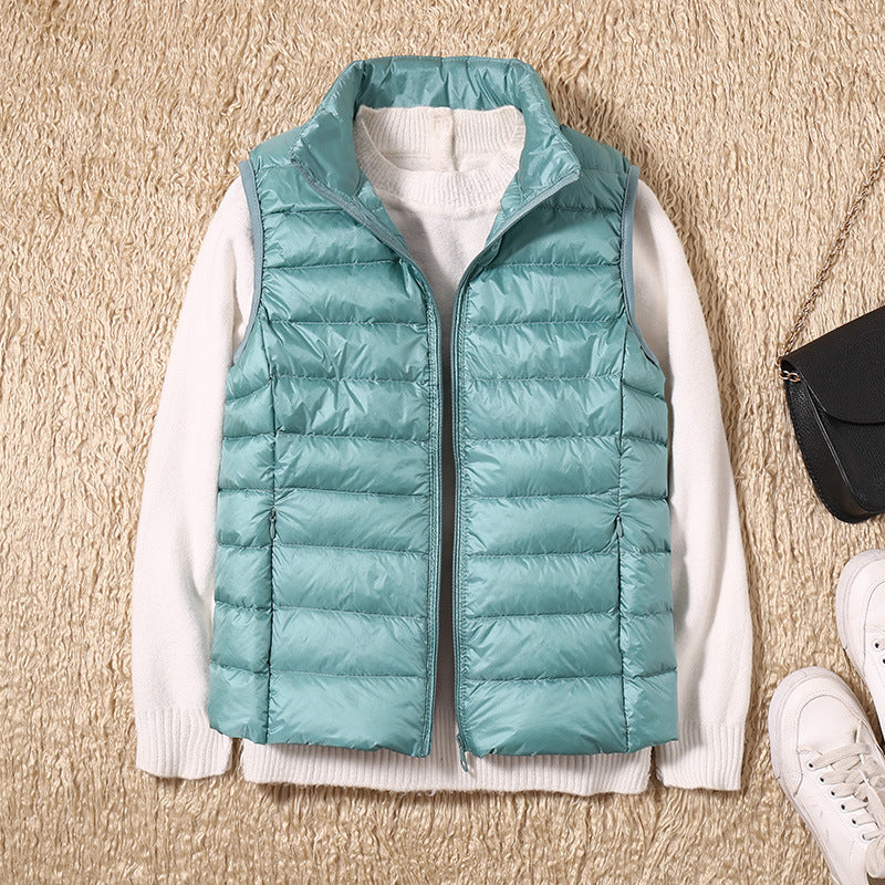 Denise | Waterproof Vest with White Duck Down