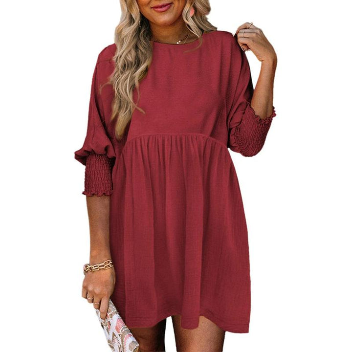 Shamara | Casual Crew Neck Loose Fit Mini Dress