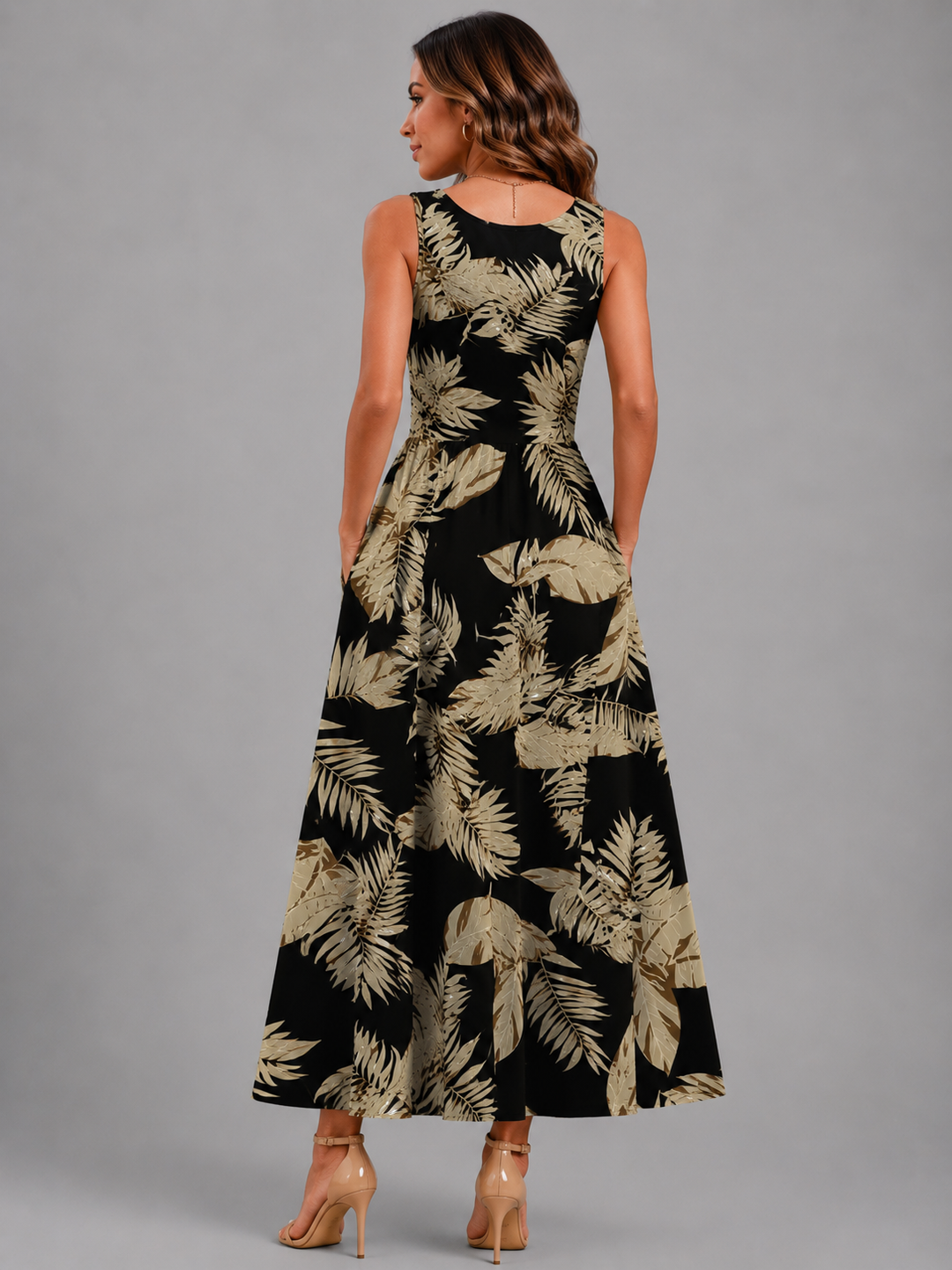 Franziska | Boho Halter Neck Midi Dress