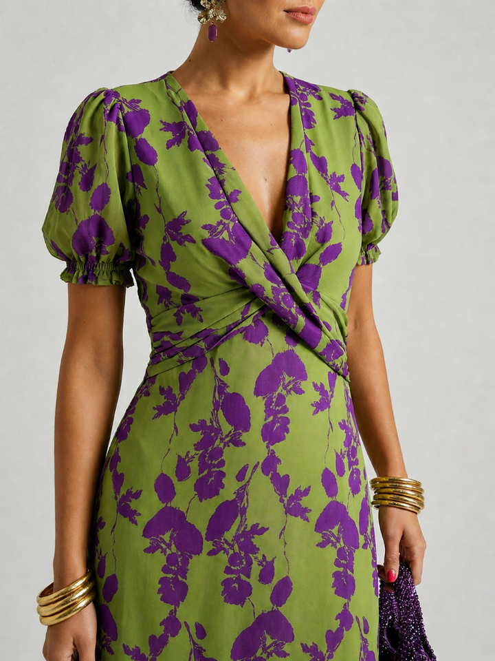 Michaela | Floral Midi Dress