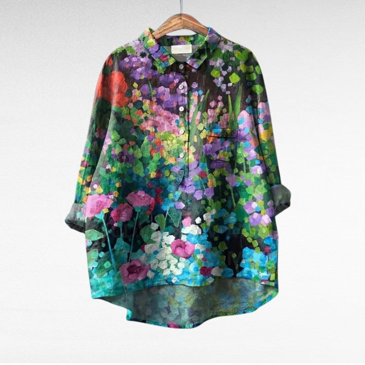 Esmée | Elegant Floral Art Blouse