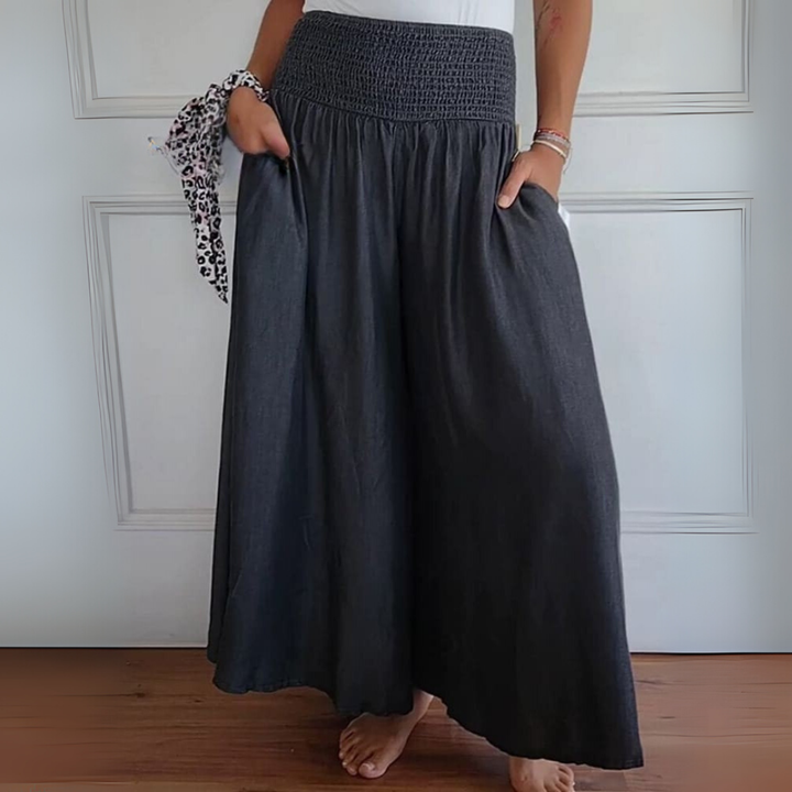 Maurene | Cotton Wide-Leg Pants