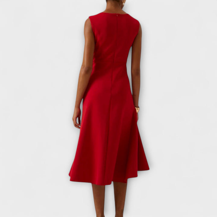 Josephine | Draped Asymmetric Midi Dress