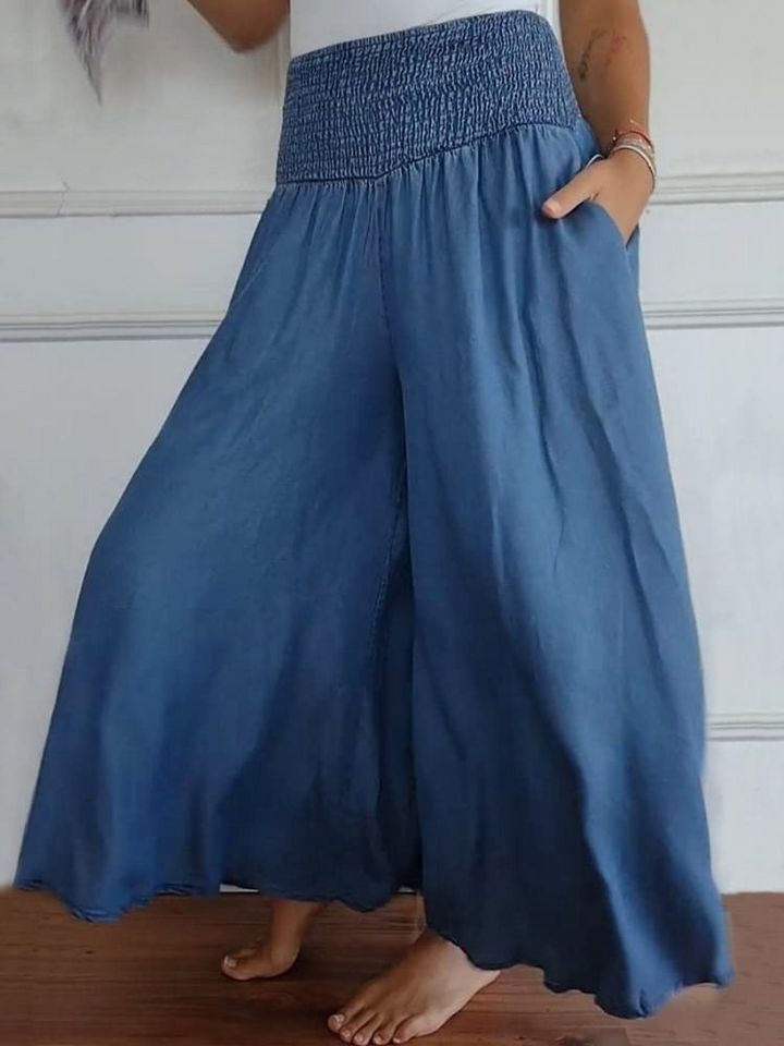 Maurene | Cotton Wide-Leg Pants