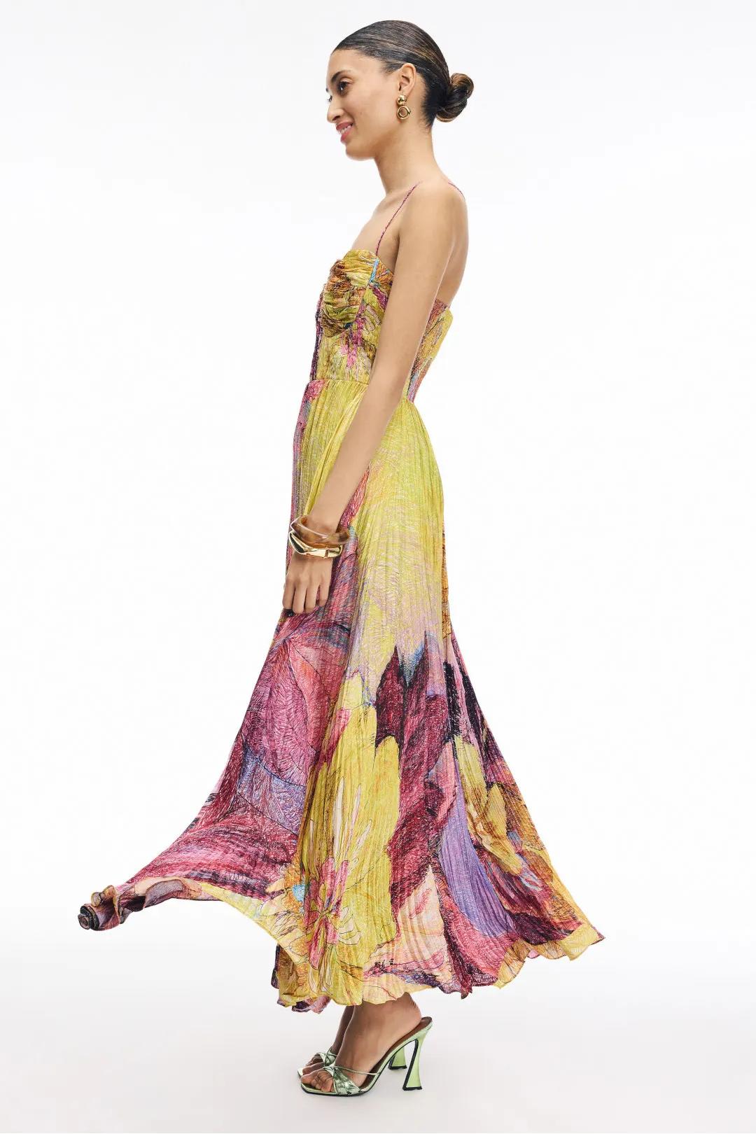 Jonalyn | Multicolored Ikat Print Maxi Dress