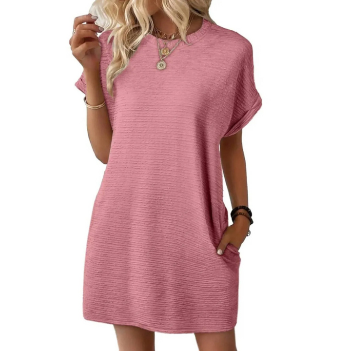 Pearl | Casual Minimalist Round Neck Summer Dress