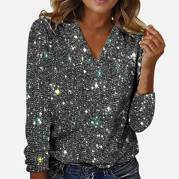 Aoife - Glamorous V-Neck Blouse