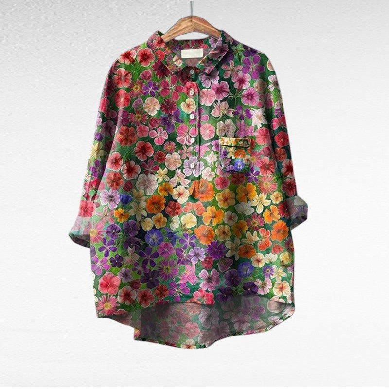 Esmée | Elegant Floral Art Blouse