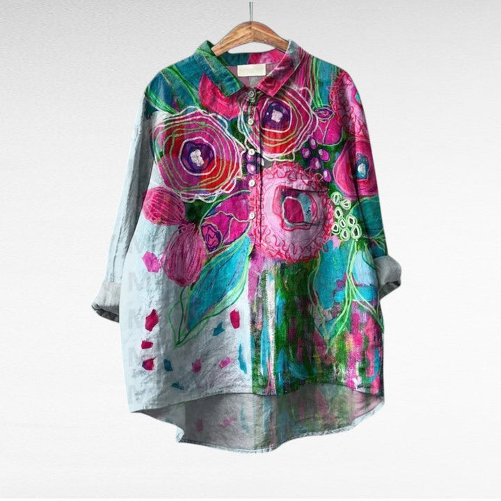 Esmée | Elegant Floral Art Blouse
