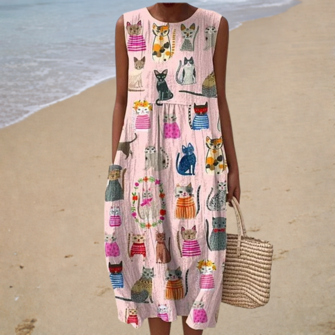 Comfortable sleeveless summer dress