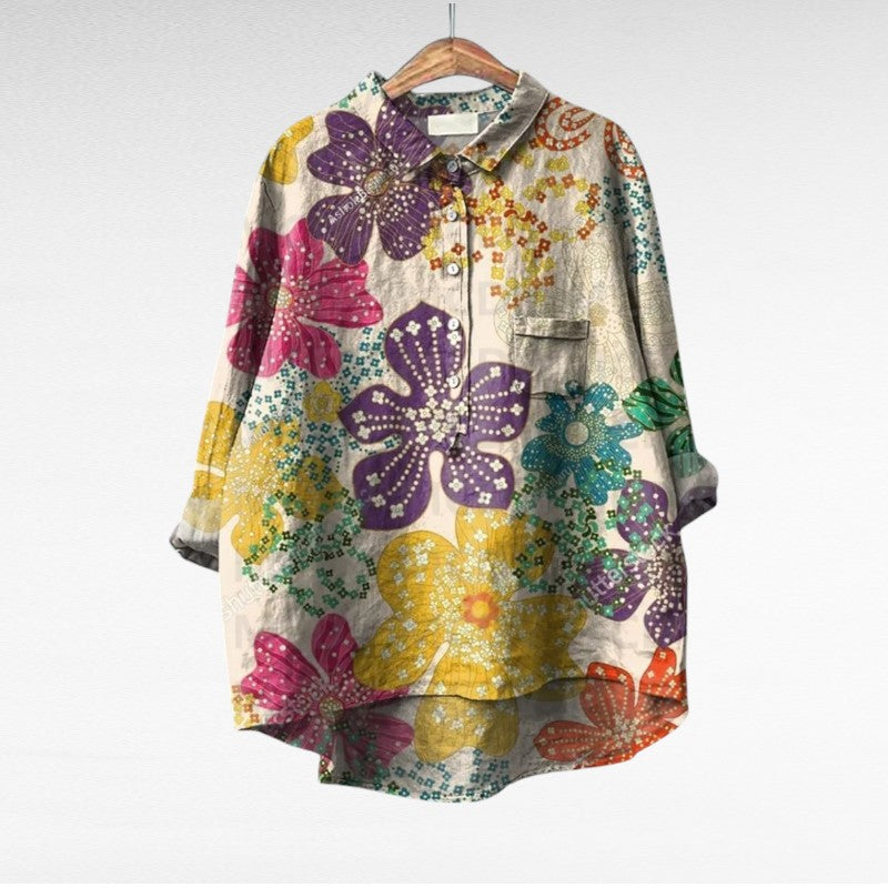 Esmée | Elegant Floral Art Blouse