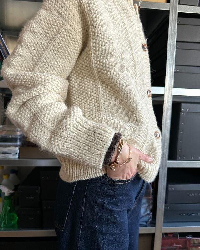Pauline™ | Textured Knit Long Sleeve Cardigan