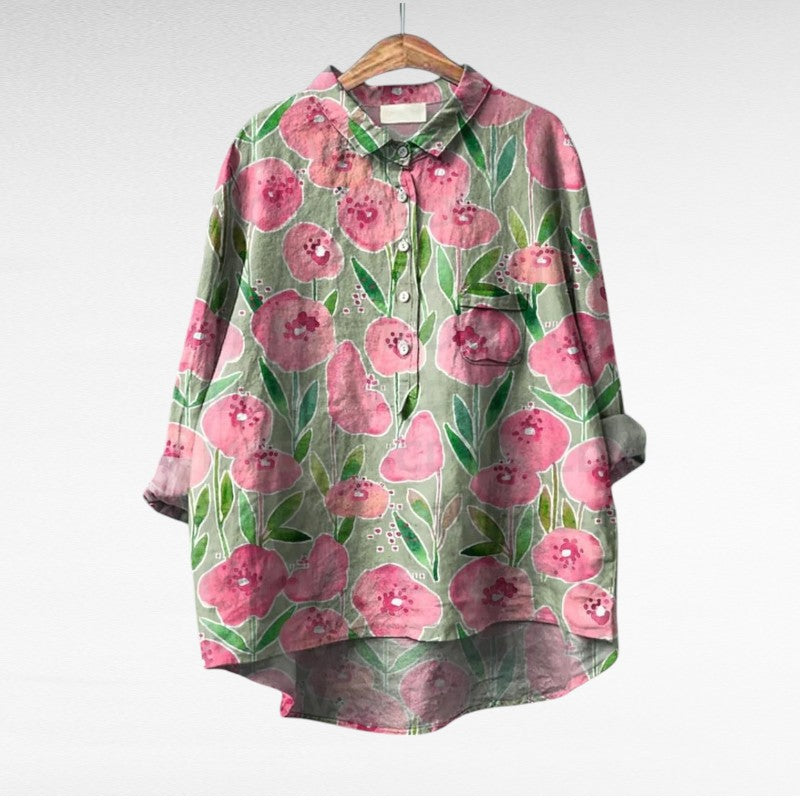 Esmée | Elegant Floral Art Blouse