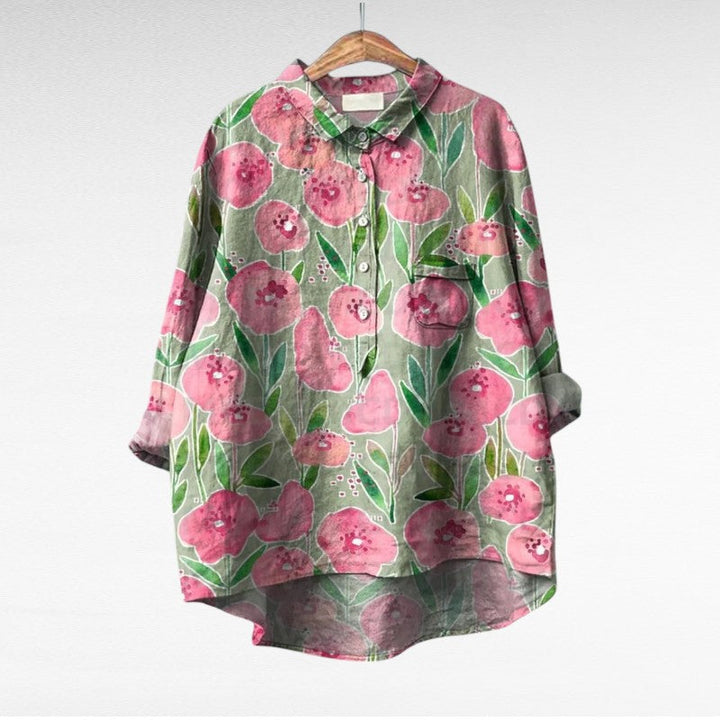 Esmée | Elegant Floral Art Blouse