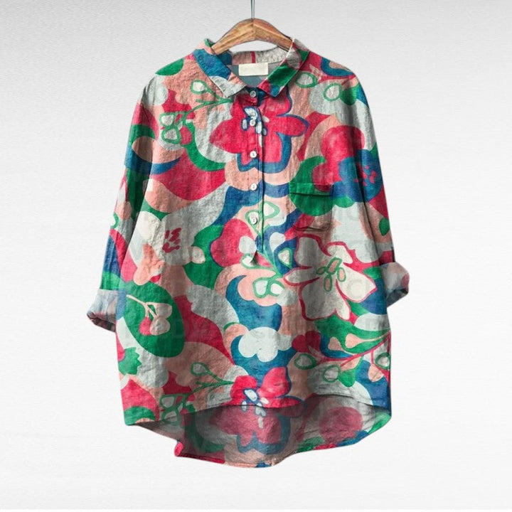 Esmée | Elegant Floral Art Blouse
