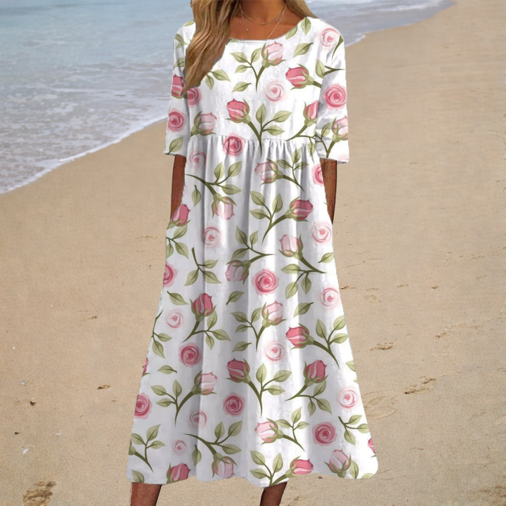 Long, flowy dress, chic and comfortable