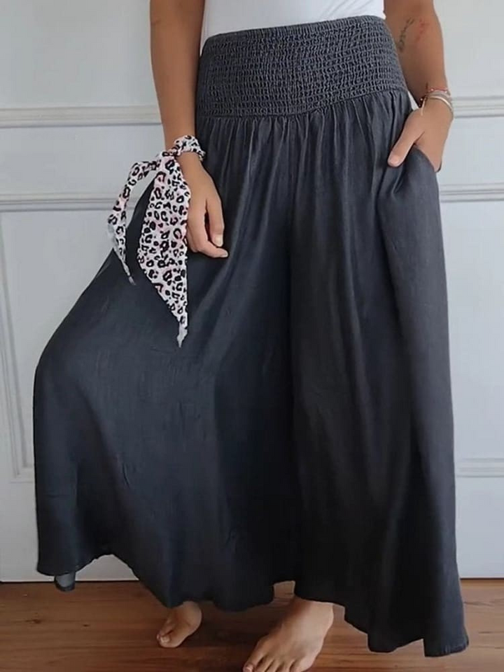 Maurene | Cotton Wide-Leg Pants