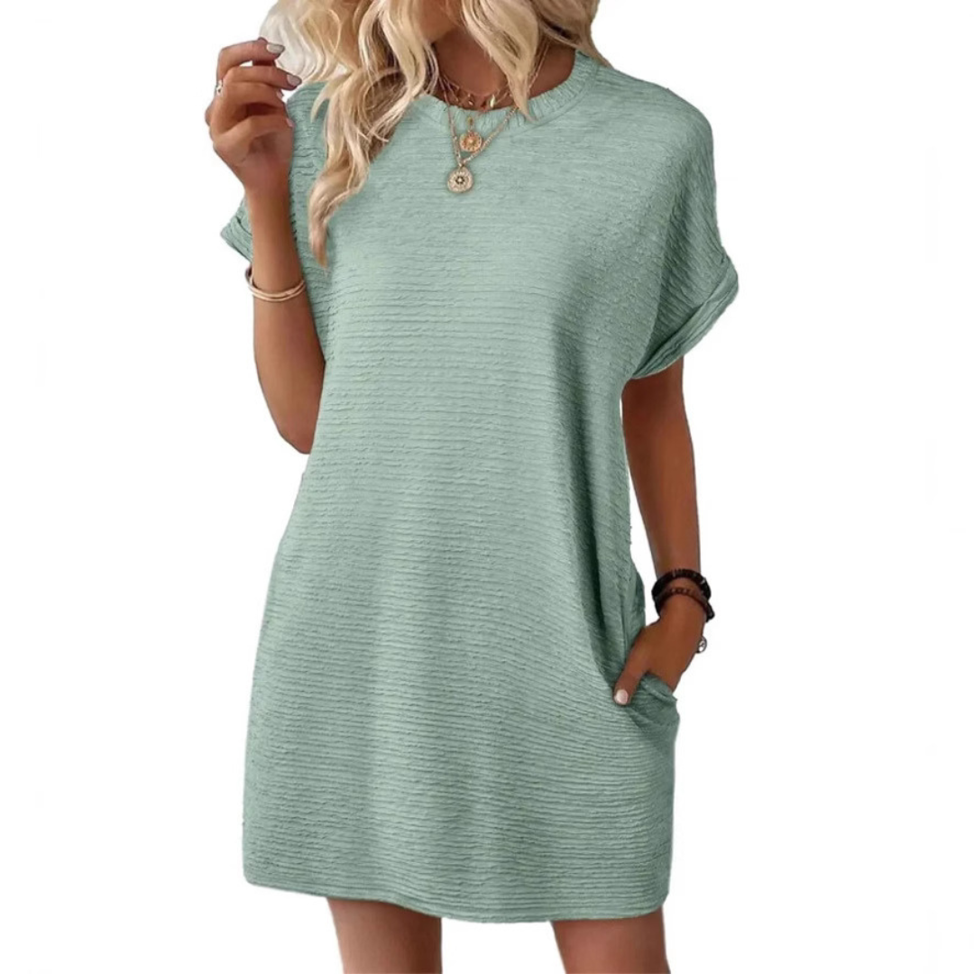 Pearl | Casual Minimalist Round Neck Summer Dress